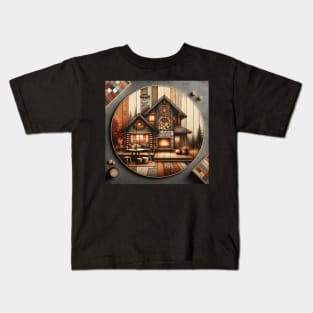 Rustic Retreat: Cozy Cabin Comfort Kids T-Shirt